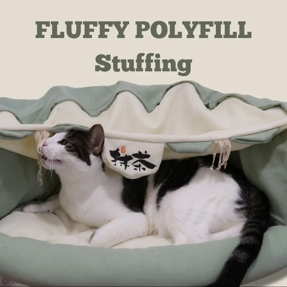 Cat Collapsible Tunnel Bed Match Green